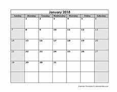 Image result for Blank Monthly Calendar 2018