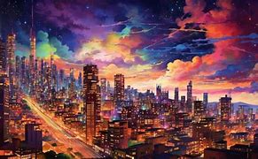 Image result for Anime Cityscape