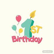 Image result for 1st Birthday Vector