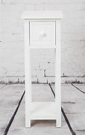 Image result for Tall White Telephone Table