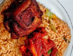 Image result for Ghanaian Jollof Rice and Chicken