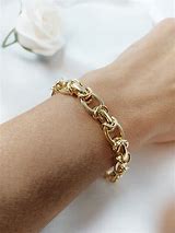 Image result for 14K Gold Chain Bracelet