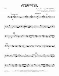 Image result for Crazy Train Tuba Sheet Music