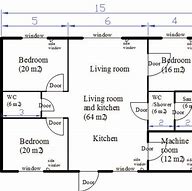 Image result for 72 Square Meter House Floor Plan