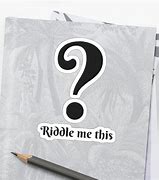 Image result for Riddle Me This Logo
