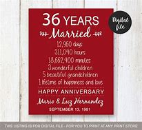 Image result for 36 Years Wedding Anniversary
