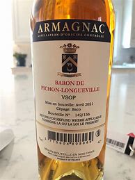 Image result for Pichon Longueville Baron Armagnac No 18 Single Distillation Armagnac
