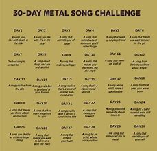 Image result for 30-Day Metal Song Challenge