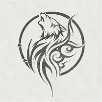 Image result for Tribal Wolf and Dragon