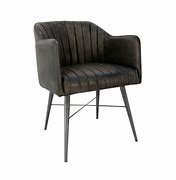Image result for Dark Grey Leather Tub Chair