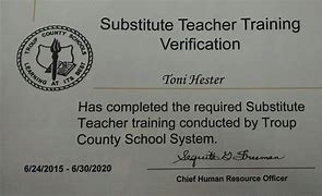 Image result for AZ Substitute Teacher Certificate