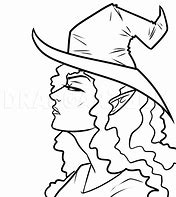 Image result for Witch Drawing Outline