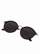 Image result for Black Round Sunglasses with White Lenses