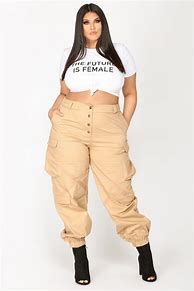 Image result for Women's Plus Size Cargo Pants