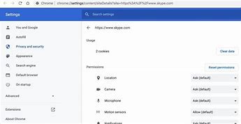 Image result for Site Settings Chrome