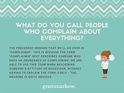 Image result for Complain About