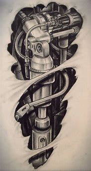 Image result for Mechanical Tattoo Stencil