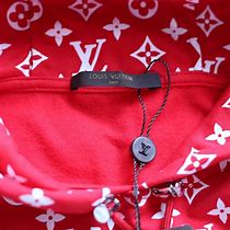 Image result for LV Supreme Hoodie Red