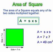Image result for Square Area Formula