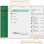 Image result for Recover Unsaved Excel Document