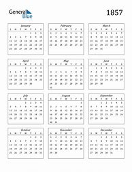 Image result for 1857 Calendar