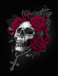 Image result for Gothic Skull and Roses Wallpaper