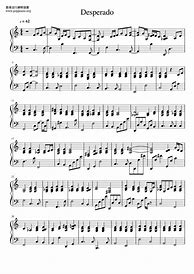 Image result for Free Sheet Music Desperado