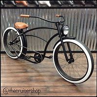 Image result for Black and White Cruiser Bicycle