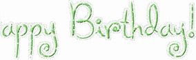 Image result for Green Happy Birthday Sign PNG