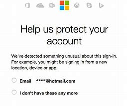 Image result for Help Us Protect Your Account Microsoft