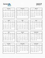 Image result for 2037 Calendar