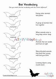 Image result for Bat Worksheet