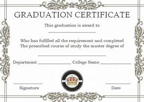 Image result for Template of Upng Masters Certifcate