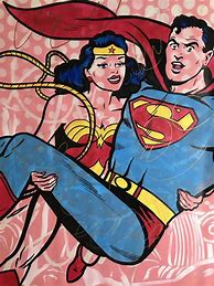 Image result for Wonder Woman Superman Pop Art