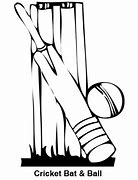 Image result for Cricket Bat and Ball Drawing