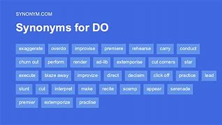 Image result for Doing Synonym