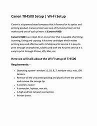 Image result for TR 4500 Canon PIXMA Wireless Printer Setup