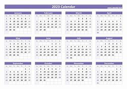 Image result for Free Printable Calendar 2023 Purple