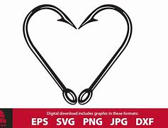 Image result for Heart with a Fish Hook in It