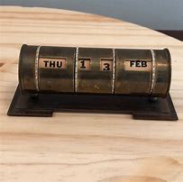 Image result for Vintage Brass Perpetual Desk Calendar