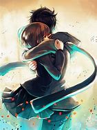 Image result for Anime Girl Hugging Boy Foward