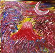 Image result for Abstract Painting of Mount Fuji