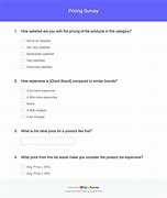 Image result for Pricing Questionnaire