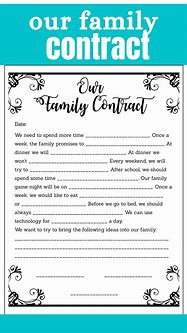 Image result for Family Contract