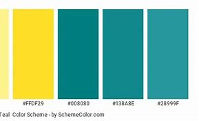 Image result for Teal Yellow