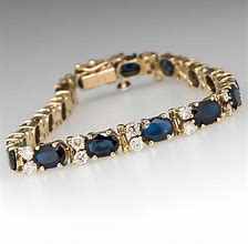Image result for Blue Sapphire and Diamond Bracelet