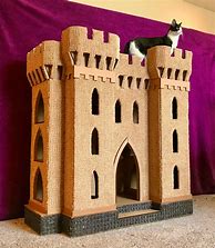 Image result for Cardboard Cat House Castle