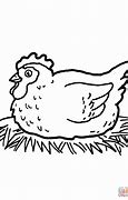 Image result for Cartoon Black and White Chicken On Nest