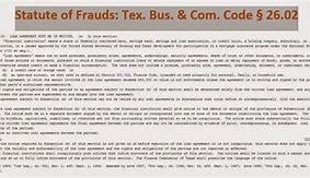 Image result for Texas Statute of Frauds