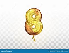 Image result for Number 8 Gold Balloon